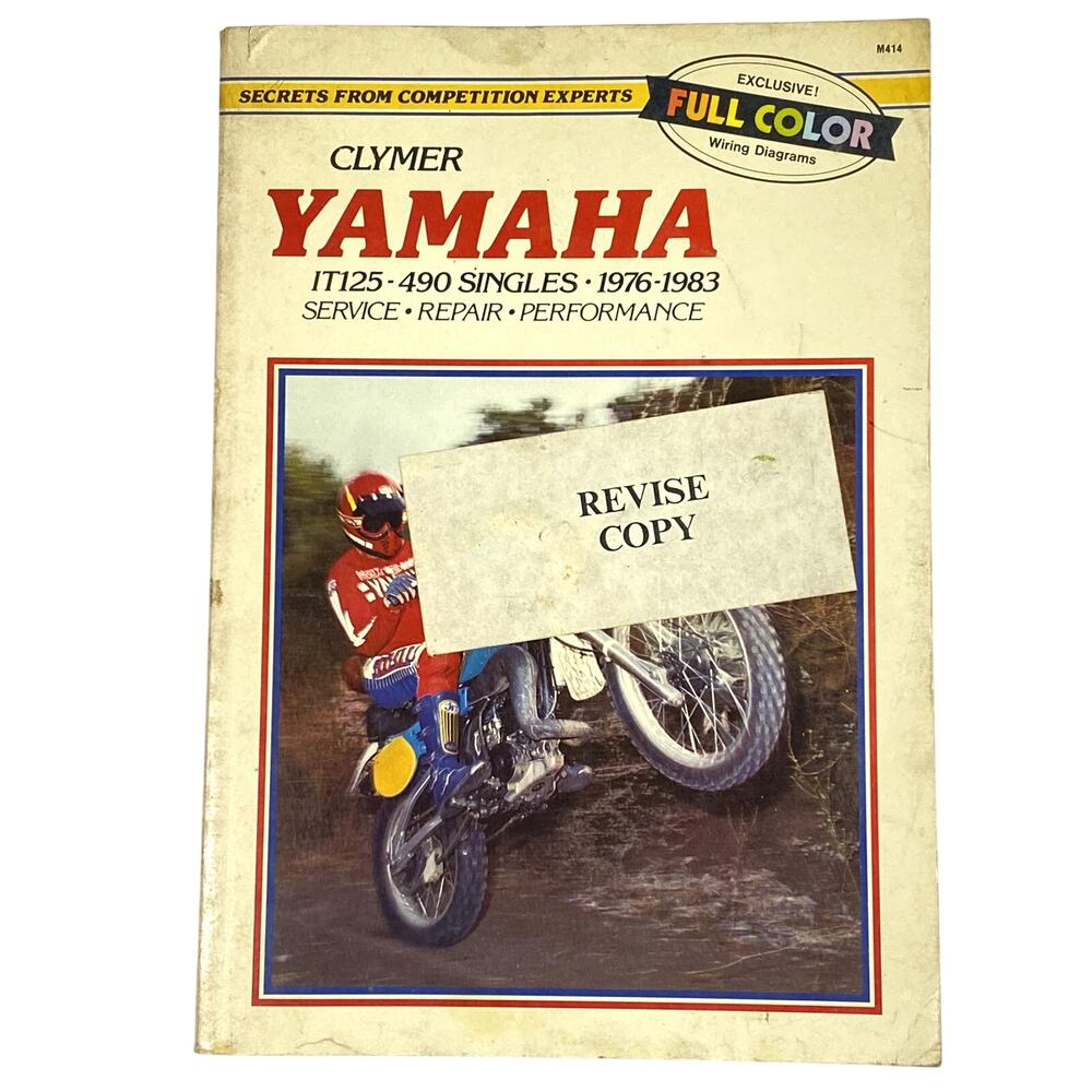 Clymer Yamaha IT125-490 Singles 1976-1983 Service Repair Manual M414 Book